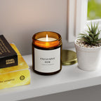 Signature Candle — Coconut Apricot Wax, Amber Glass 9oz