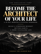 Become the Architect of Your Life — 30-day digital PDF workbook cover in black and gold with a mountain landscape
