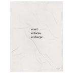 soft microfiber throw blanket with minimalist reset in stillness design