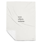 Reset Throw Blanket — "Reset in Stillness" Edition — front view